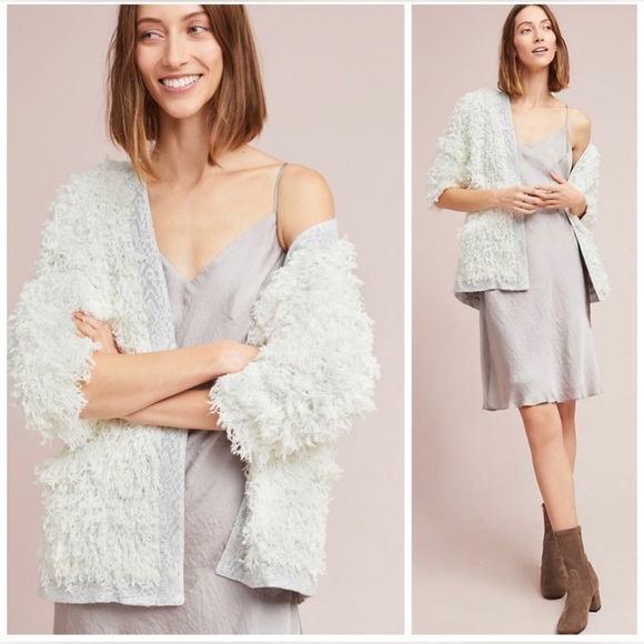 Anthropologie Sweaters - ANTHROPOLOGIE Vanessa Virginia Shaggy Knit Open Front Cardigan Sweater XS/S